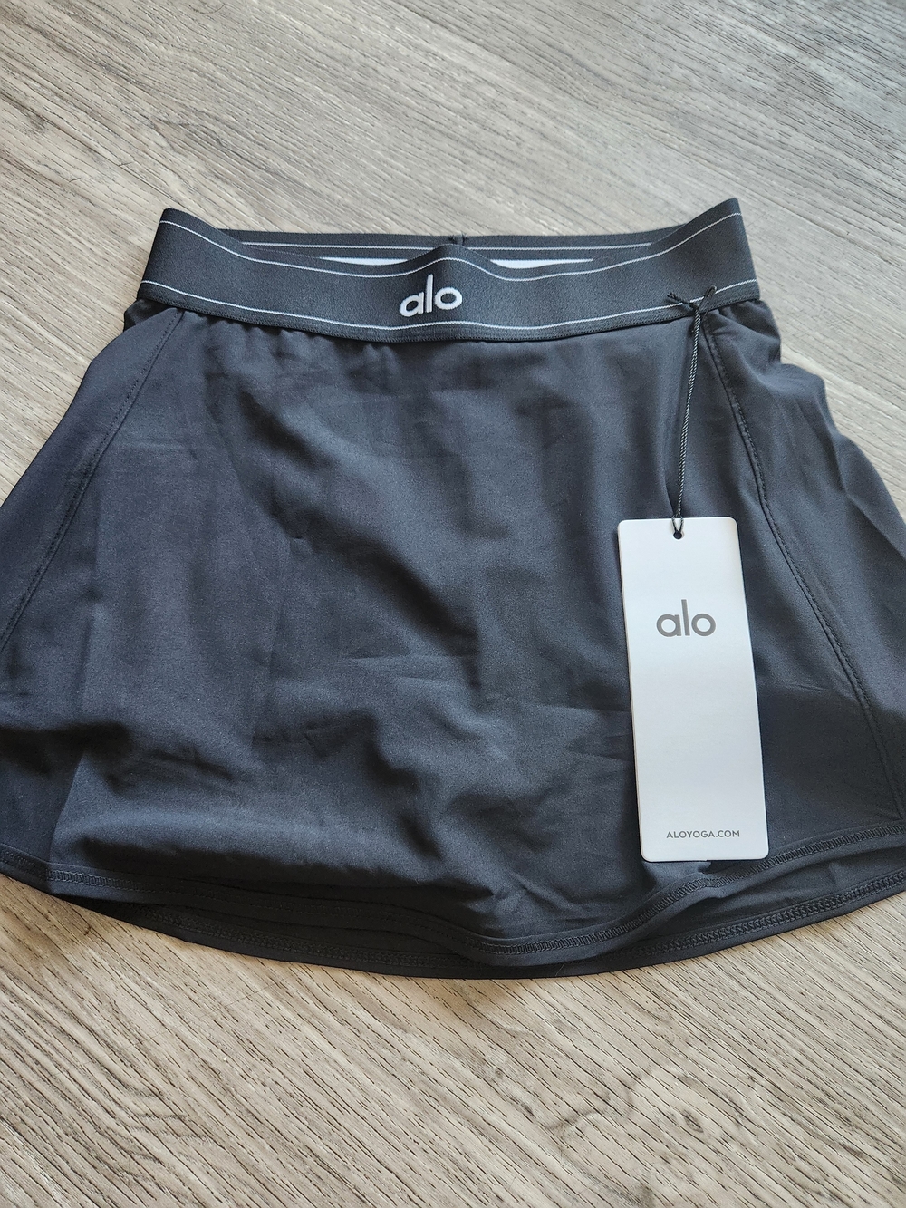 ALO Yoga Charcoal Circle Skort with Branded Waistband